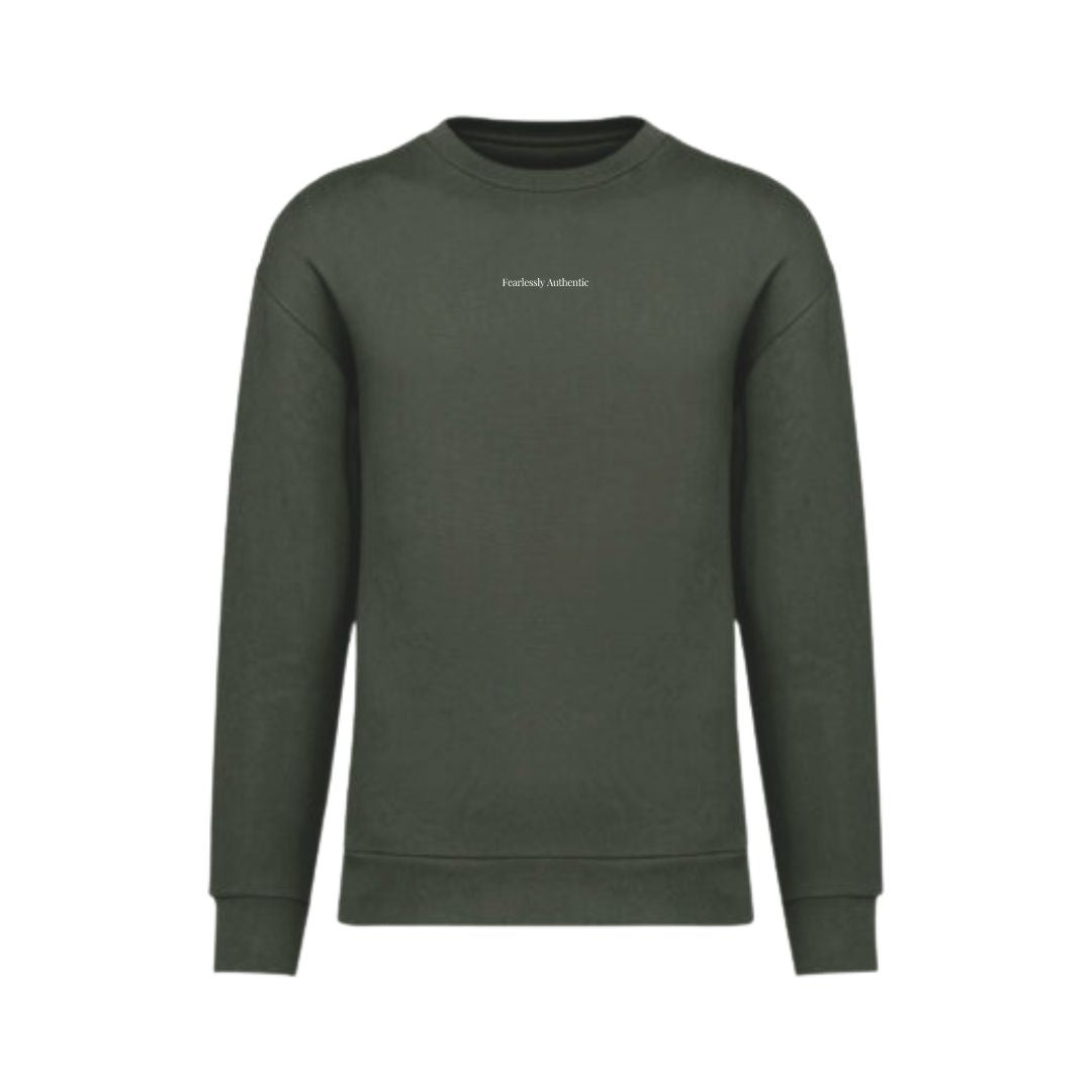 BRAND BASIC - sweater fearlessly authentic (geborduurd)