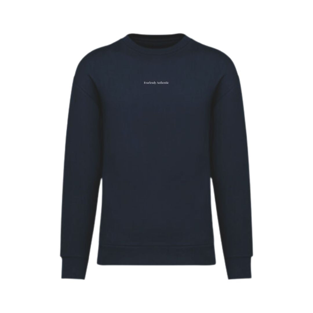 BRAND BASIC - sweater fearlessly authentic (geborduurd)