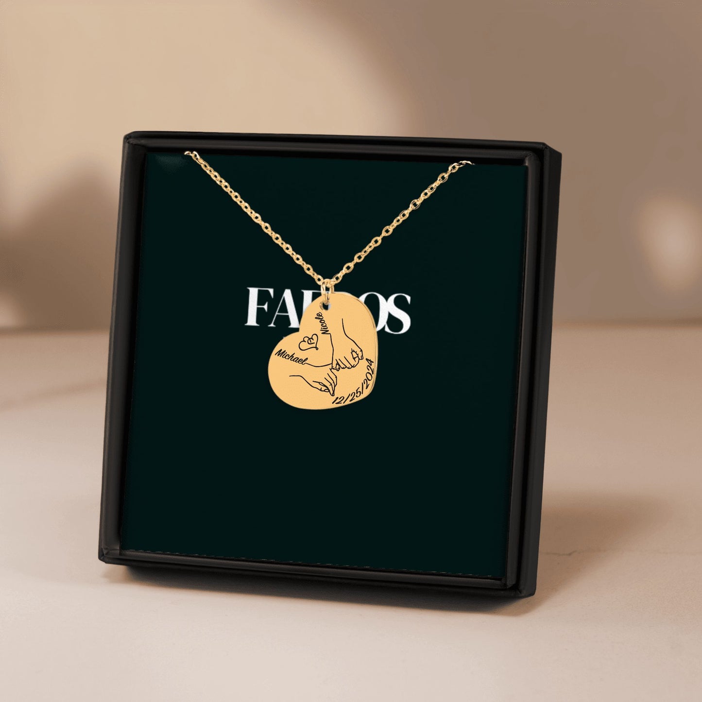 Ketting (te personaliseren) - pinky promise met datum en namen