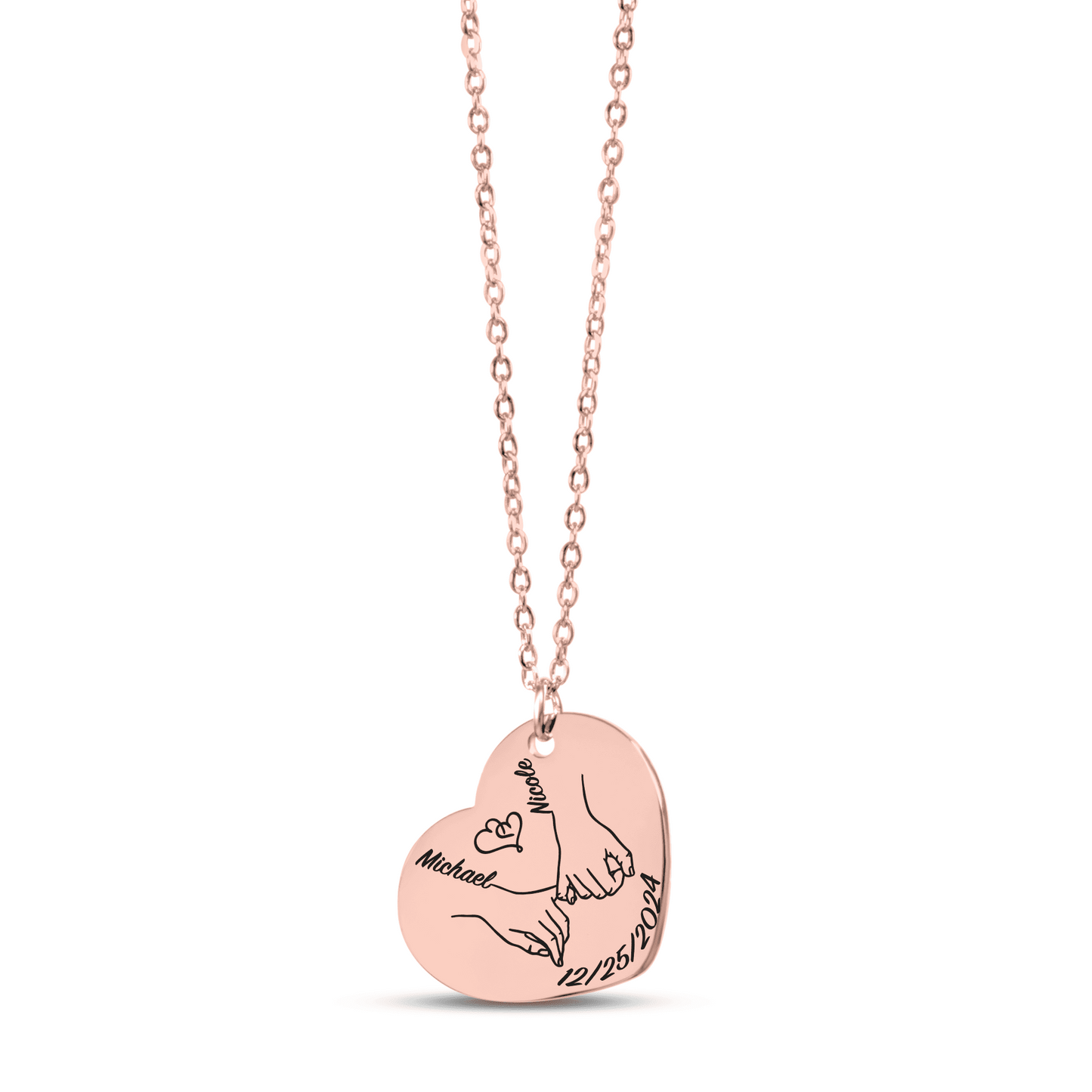 Ketting (te personaliseren) - pinky promise met datum en namen