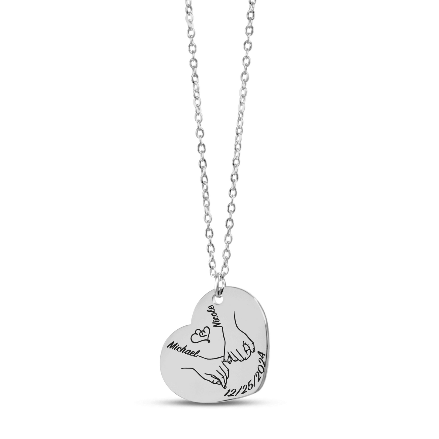 Ketting (te personaliseren) - pinky promise met datum en namen