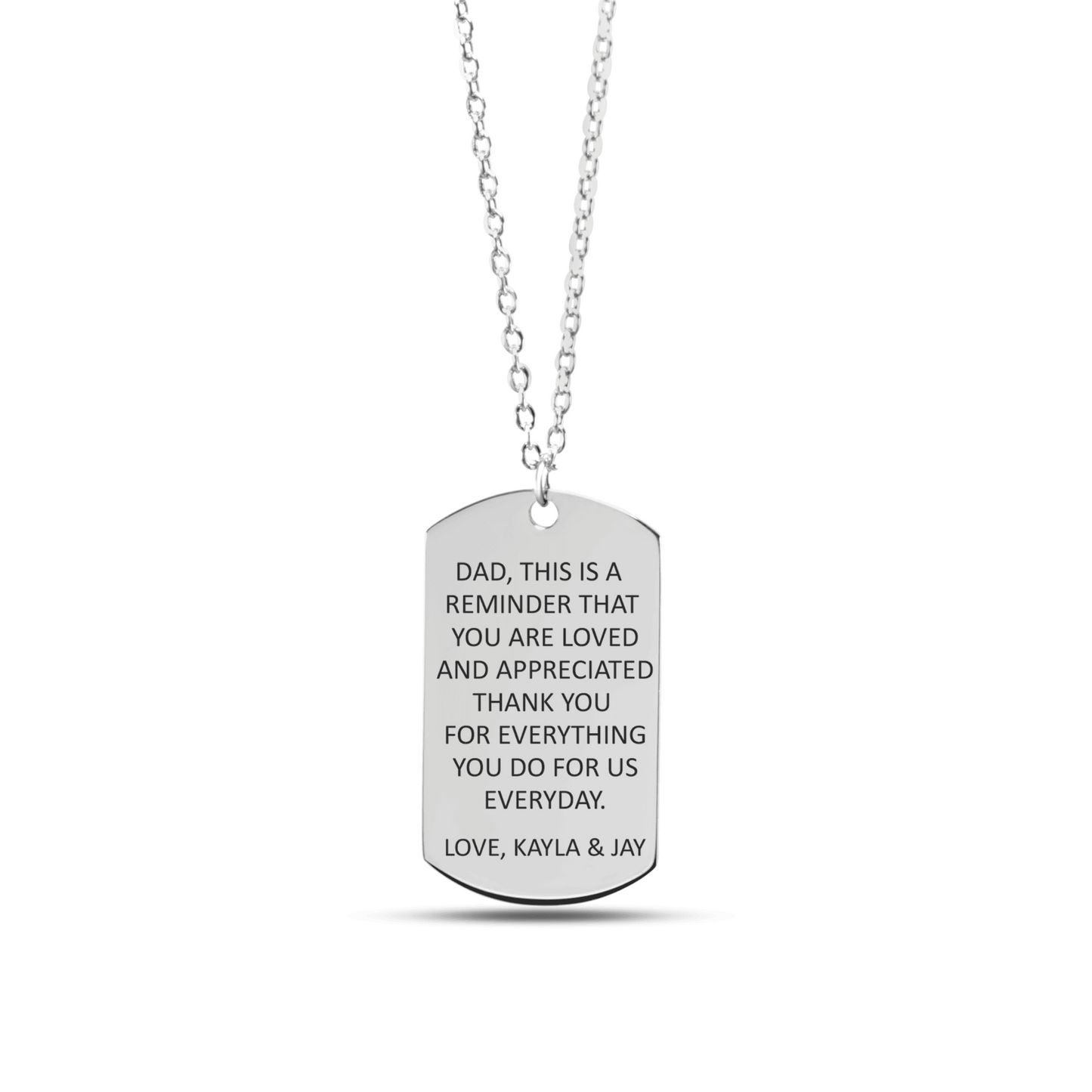 Ketting - te personaliseren tag hanger