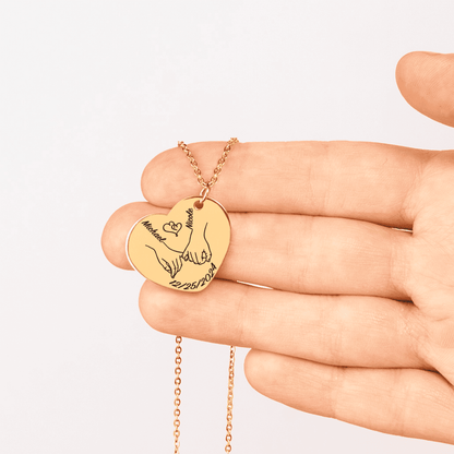 Ketting (te personaliseren) - pinky promise met datum en namen